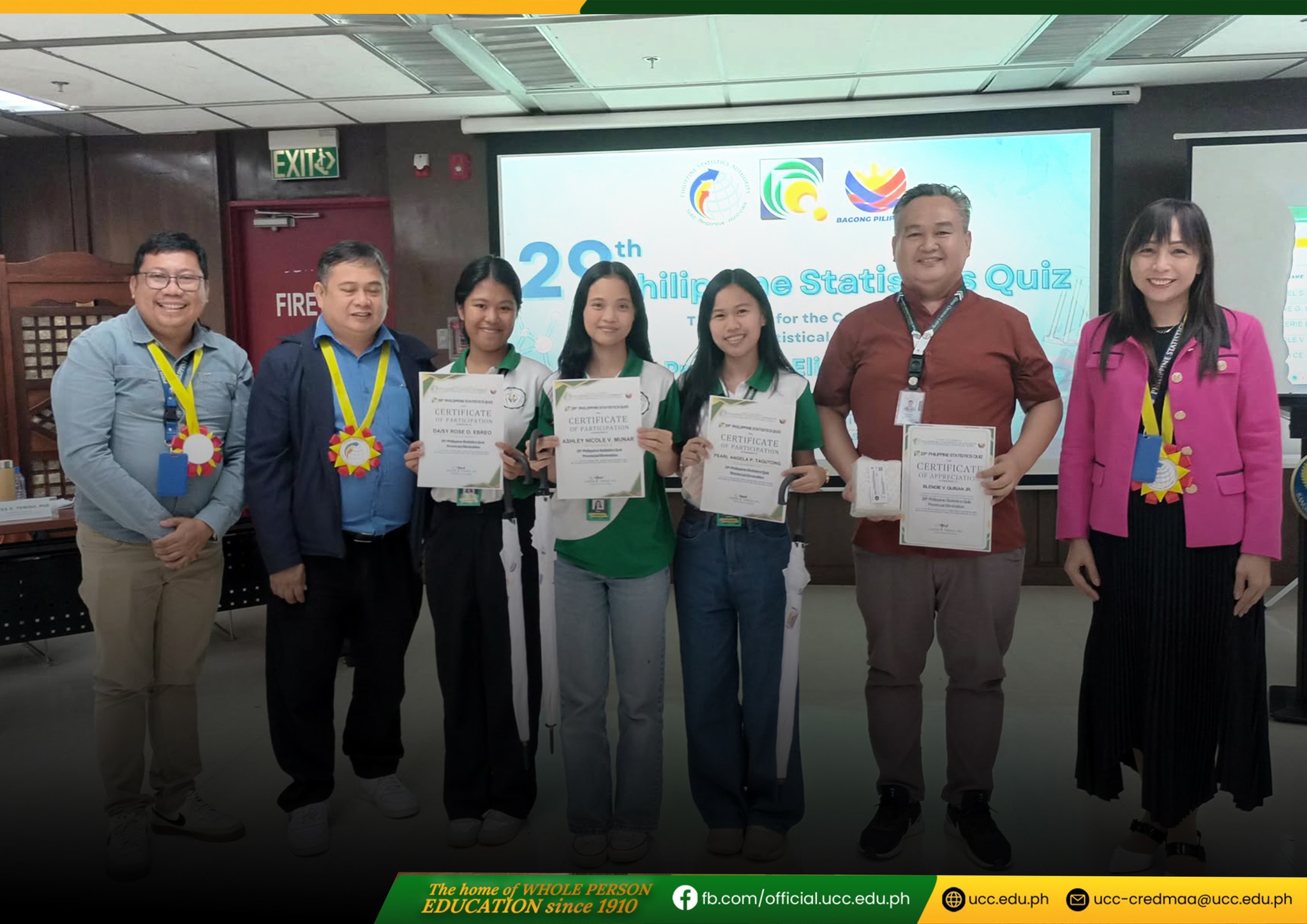 𝐄𝐗𝐂𝐄𝐋𝐋𝐄𝐍𝐂𝐄 | 𝐔𝐂𝐂-𝐒𝐁𝐒 𝐉𝐨𝐢𝐧𝐬 𝟐𝟗𝐭𝐡 𝐏𝐡𝐢𝐥𝐢𝐩𝐩𝐢𝐧𝐞 𝐒𝐭𝐚𝐭𝐢𝐬𝐭𝐢𝐜𝐬 𝐐𝐮𝐢𝐳 𝐏𝐫𝐨𝐯𝐢𝐧𝐜𝐢𝐚𝐥 𝐄𝐥𝐢𝐦𝐢𝐧𝐚𝐭𝐢𝐨𝐧
