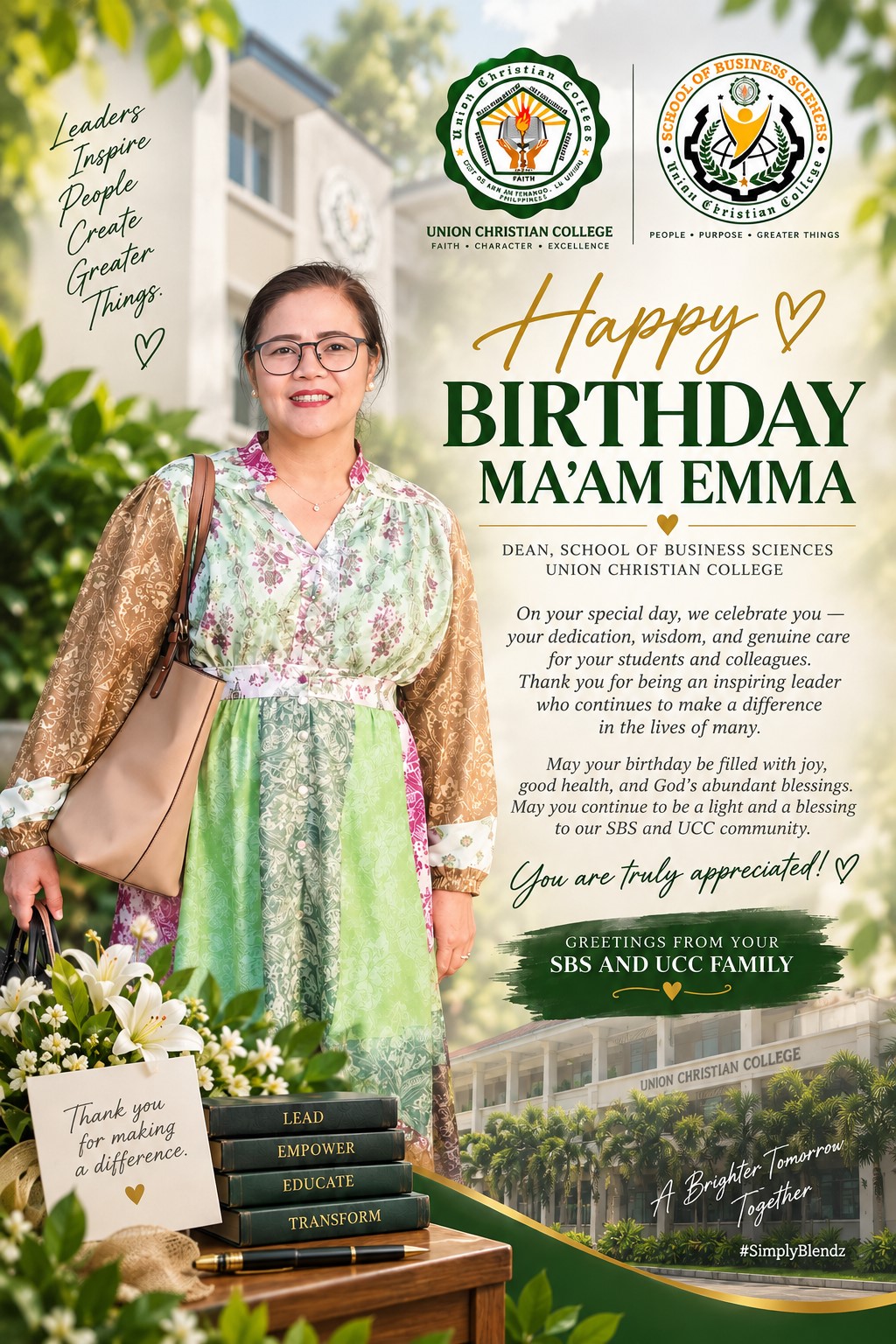 🎉 HAPPY BIRTHDAY, MA’AM EMMA! 💚💛