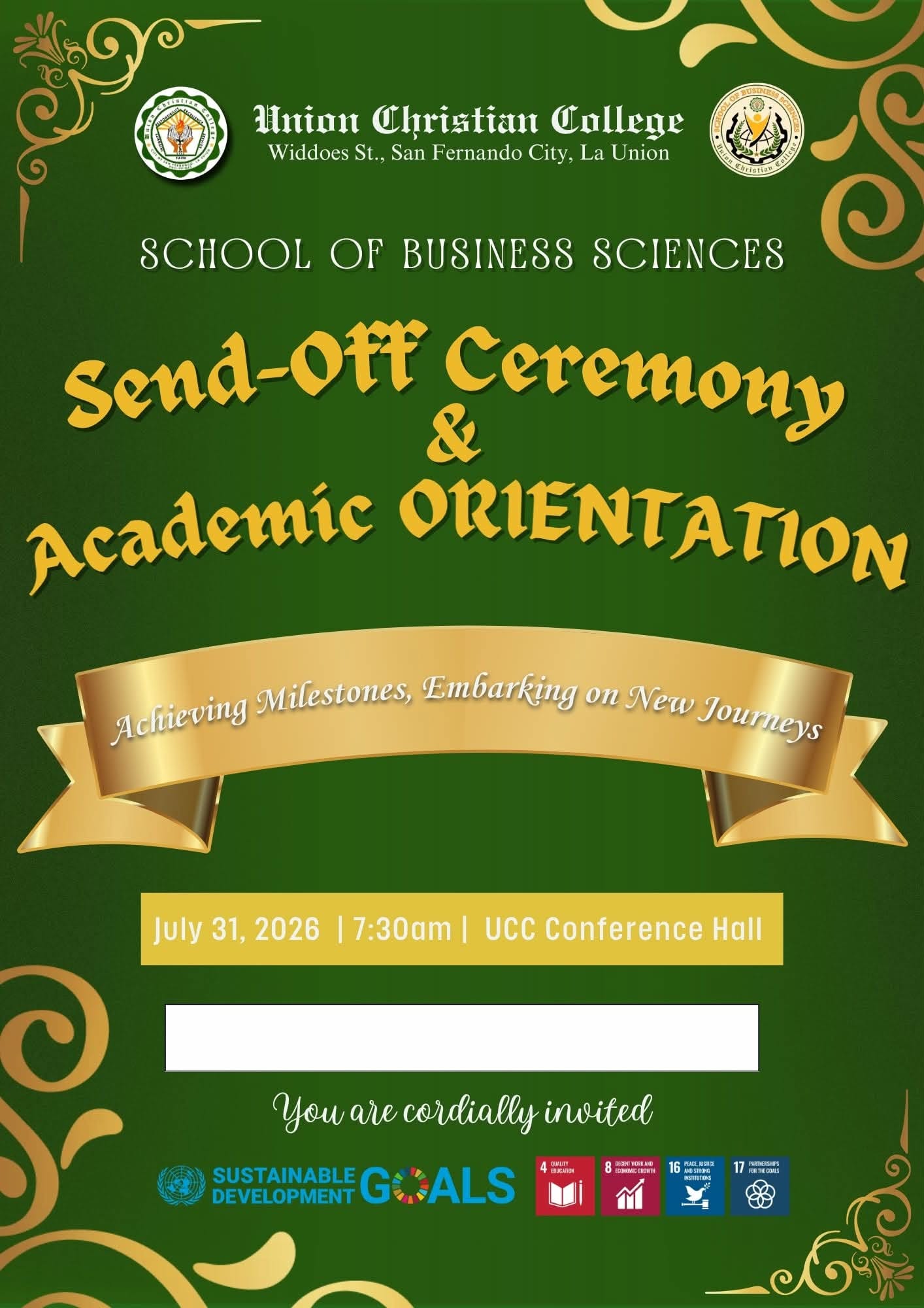 SBS Send-Off Ceremony & Academic Orientation